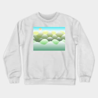 Summer hills under sun light Crewneck Sweatshirt